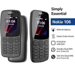 Nokia 106 Dual Sim With Warranty Feature Push button Phone 1.77" Display Battery Long Standby Flashlight Radio
