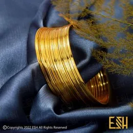 24 Piece Gold Plated Classic Round Plain Bangles Set – 1mm Thin Wire Charm Bangles for Women