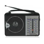 BRIGHT BR-4015 AC/DC 4 Band Radio FM AM SW1 SW2 Portable Speaker Telescopic Antenna Battery Leather Handle Travel Radio