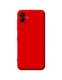 Samsung A04E Hard Silicon Cover 2MM Red Colour, 2MM Hard Silicon Back Cover for Samsung Galaxy A04E, Durable Phone Case, Hard Silicon Cover