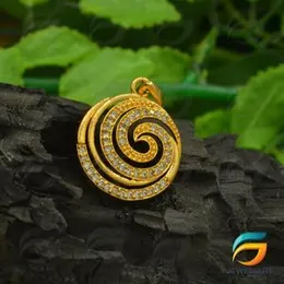 Gold Plated Swirl Derana Pendant Guarantee Fashion and Stylish Design for Women.
