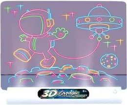 Arts 3D Painting Board Magic Drawing Board Color Doodle Writing Board Outer Space Planet Art Educational Tool