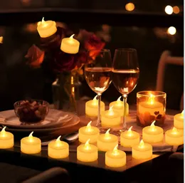 24 Pack Battery Operated Flameless LED Tea Light Candles â Flickering Electric Tealights