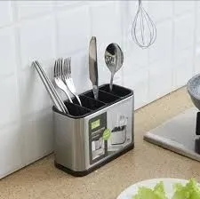 Stainless Steel Cutlery Holder with Drainer