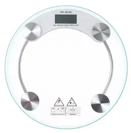 Personal Digital Body Weight Scale PH-2015A 180kg x 100g - Tempered Glass LCD Bathroom Scale Auto On/Off Kg/Lb Switch
