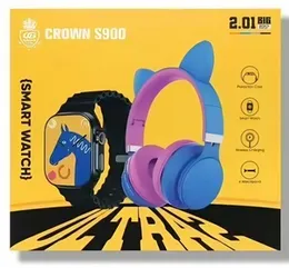Crown S900 Smart Watch & Bluetooth Headphones | 2.2â³ Touch Display | Fitness Tracker | Call & Music Smart Watch