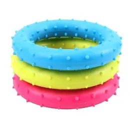Pet Dog Toy Non-Toxic Rubber Cute Round Circle Play Training Durable To Chew Toys for Puppy Pets Dogs