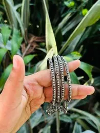 Indian Bollywood Traditional Jimiky Bell Drop Bangles for Women & Girls – Black, Silver, Gold, White & Rose Gold