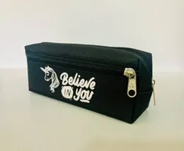 Stylish Durable Multipurpose Zip-Up Pencil Pouch - Believe in You