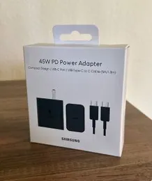 SAMSUNG 45W POWER ADAPTER WITH USB-C to USB-C (5A 1.8m) DATA CABLE 100% ORIGINAL