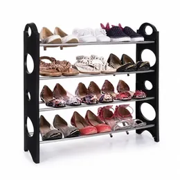 Plastic 4 Layer Simple Shoe Rack
