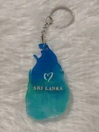 Custom Resin Keychain- map of Sri Lanka