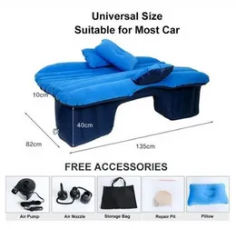 Multifunctional Inflatable Car Bed Mattress with Two Air Pillows, Car Air Pump and Repair Kit for Rest