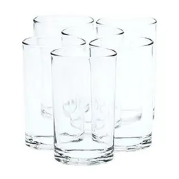 6 Pack Clear Heavy Base Glass Highball Glasses Drink Glasses 13.5oz 285ml Tumbler Beverage Set