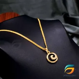 Gold Plated Chain With Pendant 18/24 inch 02MM Bismark Chain with Medium Derana Pendant Necklace for Ladies & Girl.