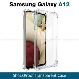 Samsung Galaxy A12 Transparent Shockproof ThickBallon Case - Clear TPU Bumper Case For Galaxy A12 Back Cover Premium Quality Anti Shock Airbag Phone C