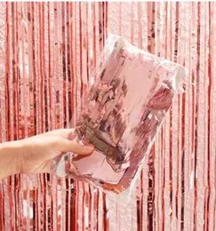 Birthday Rose Gold Foil Curtain Fringe Party Backdrops Balloon