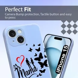 Fashionury Designer Soft Silicon TPU Back Cover Case Compatible for Apple iPhone 15 Back Cover for Apple iPhone 15 -MB335 (FROM INDIA FAAZ)