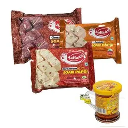 Buy 3 x Aahaa Soan papdi 250g and Get free Honey 80g