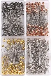 100pcs/box Simple Metal Long Needle Bandana Brooch Safety Needle