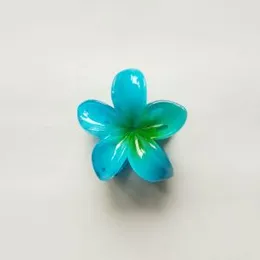 Medium Size Colorful Plumeria Temple Flower Hair Claw Clips