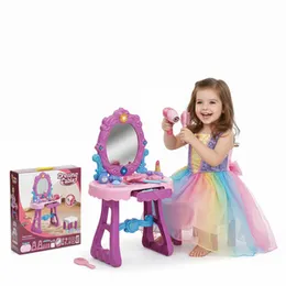 Music Dressing Table for Girls, with Light and Mirror