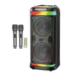 Brodu BTS-2099 iKaraoke box dual 8 inch RGB light with 2 wireless microphones