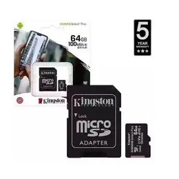 Kingston Canvas Select Plus 64GB microSD Card Class 10 UHS-I speeds up to 100MB/s with Adapter (5 Years Warranty)
