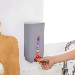 Garbage Bag Holder Carrier Bag Storage Garbage Bag Organizer Plastic Bag Holder Trash Bag Dispenser Wall Mounted Self Adhesive Plastic Bag Storage Box