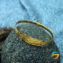 Guaranteed Gold Plated Expandable Free Size Baby Bangle Family Love Gifts Jewelry.