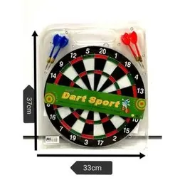 hampion Dart Board - Indoor Hanging Number Target Game with Steel Tip Darts
