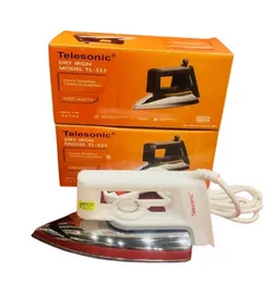 Telesonic Dry Iron TL-333 1000W Non-Stick Soleplate Adjustable Temperature Power Indicator Swivel Cord Household Ironing