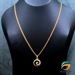 Gold Plated Chain With Pendant 18/24 inch 02MM Bismark Chain with Medium Derana Pendant Necklace for Ladies & Girl.