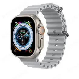 Ocean Silicone Strap / T800 T900 Ultra Watch Band For Smart Watches 42mm / 44mm / 45mm / 49mm Apple Watch Series (Grey)