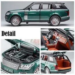 Die Cast Range Rover Model Car (1:24 Scale) - Genuine Authorized Land Rover Range Rover SUV Jeep with Lights, Sounds & Pull Back Option