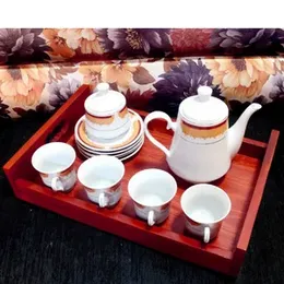 Serving Tray  - Wooden Tray with Handles - Great for Dinner Trays, Tea Tray, Bar Tray, Breakfast Tray, or Any Food Tray