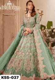 Pastel Green Heavy Embroidered Pakistani Frock Suit
