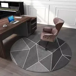 2Pcs Modern And Simple Round Leather Rug For Living Room