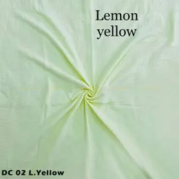 Lemon Yellow Premium quality cotton double layer fabric