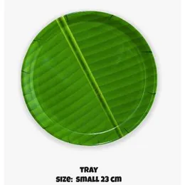 Banana Leaf Tray Antique Design Serving Plate Round Shape