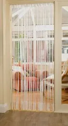 Ramcha Long Yarn String Window, Partition, Arch & Door Curtain 4 X 7 Feet - 1 Piece (White, 1)
