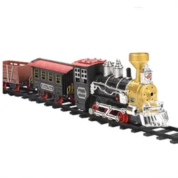 Electric Toy Classic Train Set with Steam Simulation Smoking (0026)