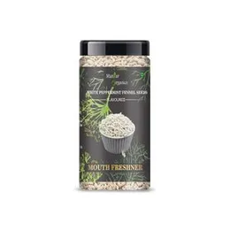 ManHar Organics Peppermint Coated White Fennel Seeds 200gm Jar - Madrasi saunf |White saunf |