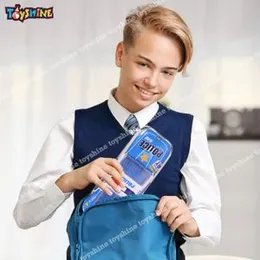 Toyshine Police Metal Pencil Box, Detailed Exterior, Double Comparment for Kids - Blue