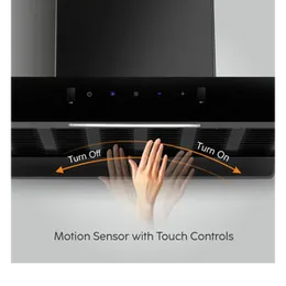 âTâ Shape Cooker Hood with Motion and Touch Control (Black) 60cm