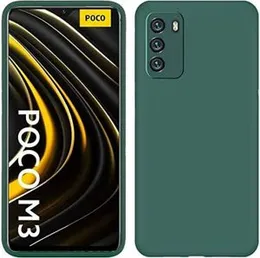 Poco M3 soft matte liquid silicone Case Back Cover for poco M3