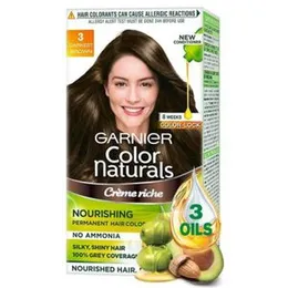 Garnier Colur Naturals Creme Riche Nourishing Permanent Hair Color # Darkest Brown 70ml + 60g beauty