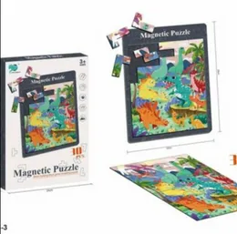 30 Pcs Dinosaurs Magnetic Puzzle Educational Toy Kids - Premium Quality DIY Animal Jigsaw Puzzles