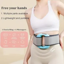Fascia Ring, Fascia Gun, Deep Tissue Muscle Massager with Belt, 5 Vibration Frequencies, Cordless Percussion Massager Ring for Fatigue Relief, Handhel