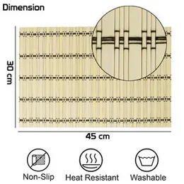 HOKIPOÂ® Heat Resistant Table Mats Set of 4, 45 x 30cm, (AR14)
